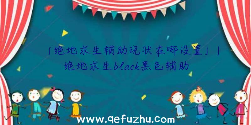 「绝地求生辅助现状在哪设置」|绝地求生black黑色辅助